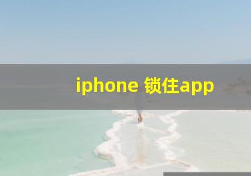 iphone 锁住app